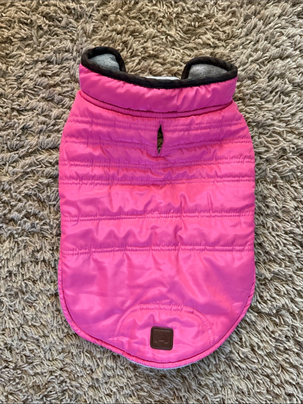 Pink Quilted Dog Puffer Vest - Cozy Outdoor Jacket